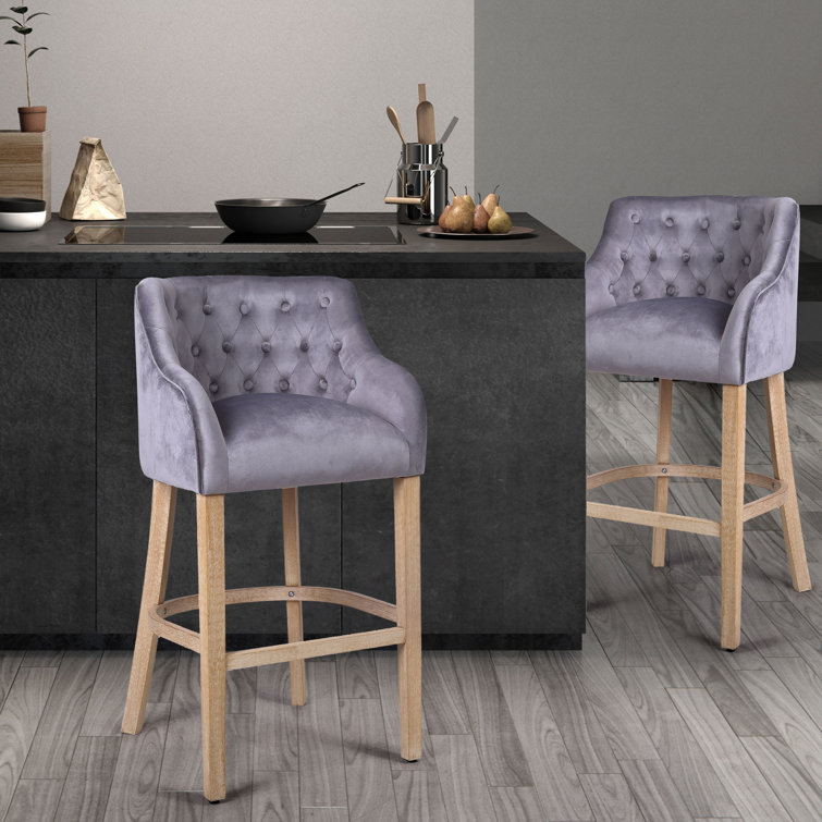 Rosdorf Park Jolies Modern Upholstered Bar Stools Counter Height